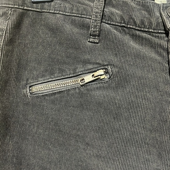 Current Elliott The Soho‎ Zip Stiletto Corduroy Pants in Gunmetal Size 28 - Picture 4 of 9